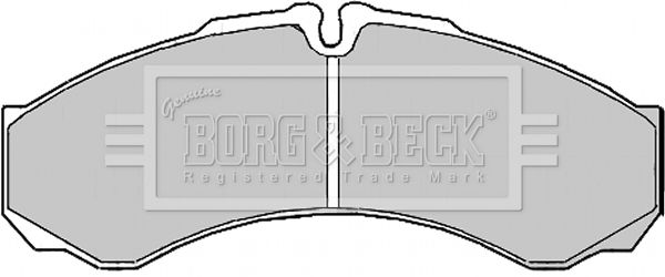 BORG & BECK stabdžių trinkelių rinkinys, diskinis stabdys BBP2195